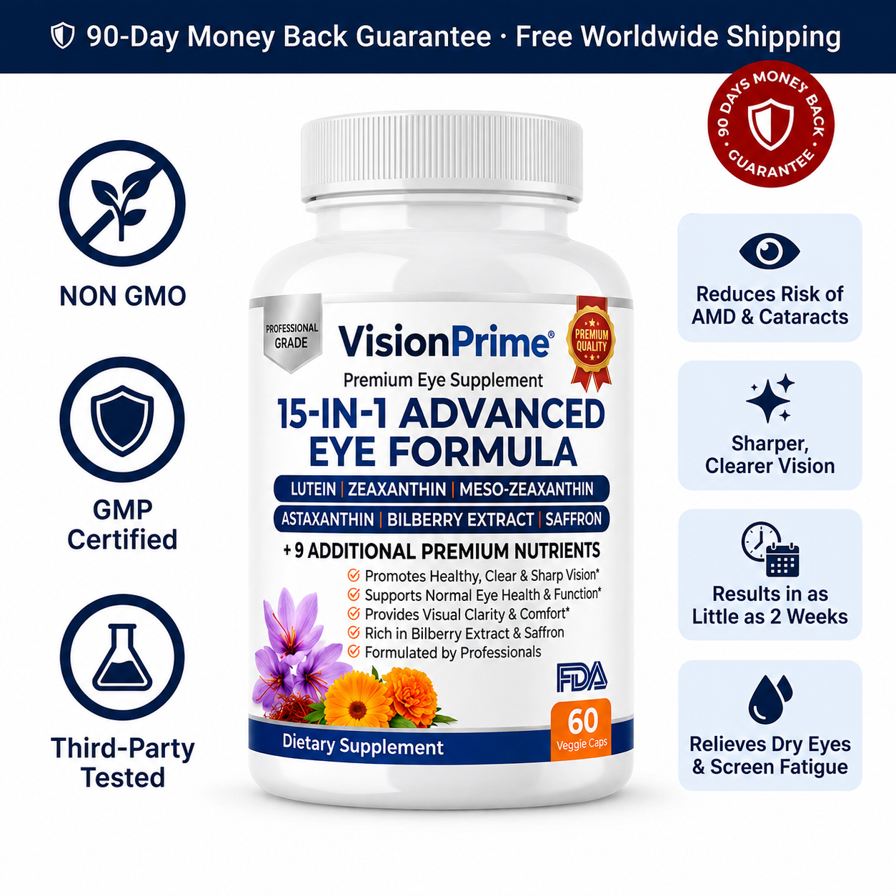 VisioVance 15 in 1 Advanced Eye Formula